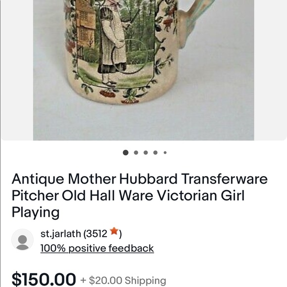 Old Hall E’ware, “Mother Hubbard” Pitcher - Picture 17 of 17